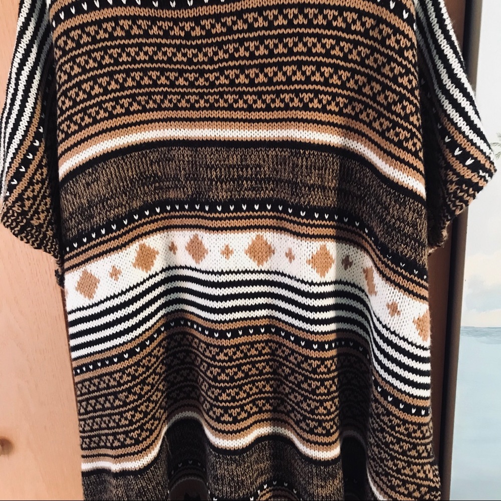 Calstyle Striped Poncho one size - Picture 5 of 8